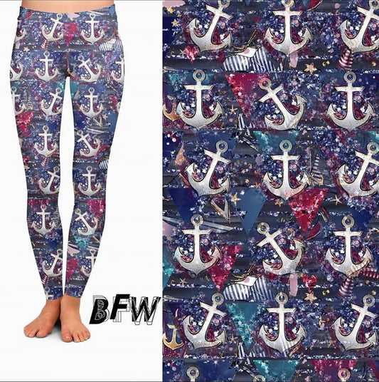 Anchor leggings, capris, lounge pants, and joggers with pockets