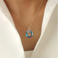 925 Sterling Silver Natural Crystal Pendant Necklace Necklace