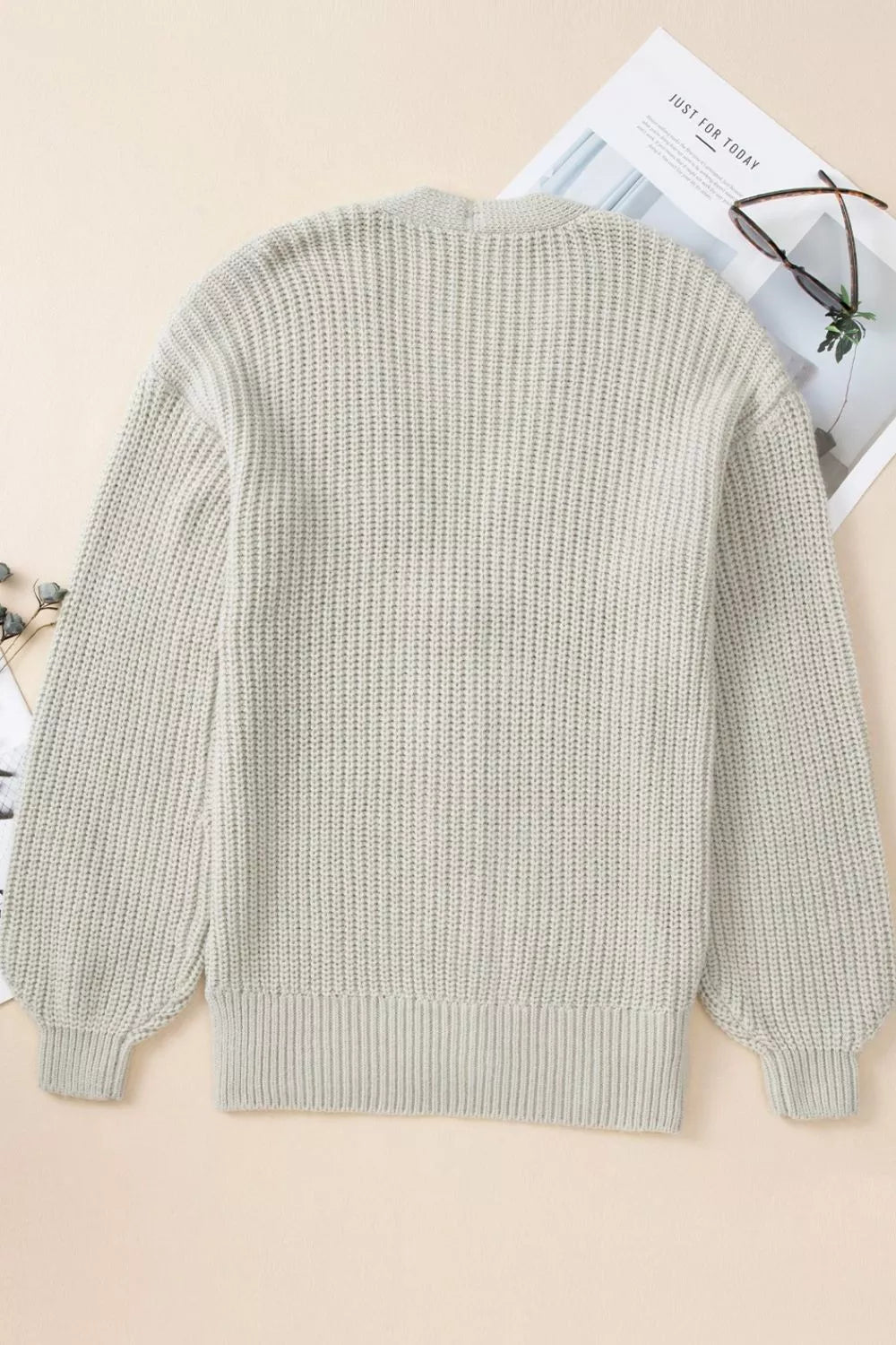 CHUNKY KNIT BUTTON-DOWN CARDIGAN Cardigan