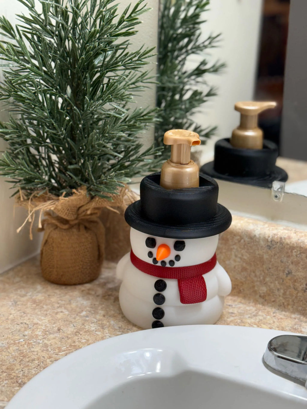 SNOWMAN SOAP HOLDER- CUSTOM 3D PRINTED