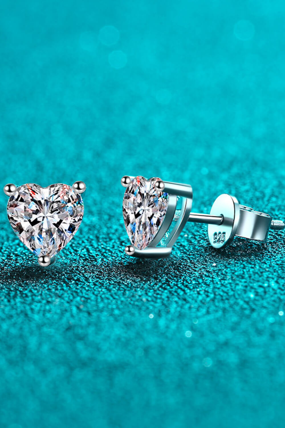 2 CARAT MOISSANITE HEART-SHAPED STUD EARRINGS Earrings