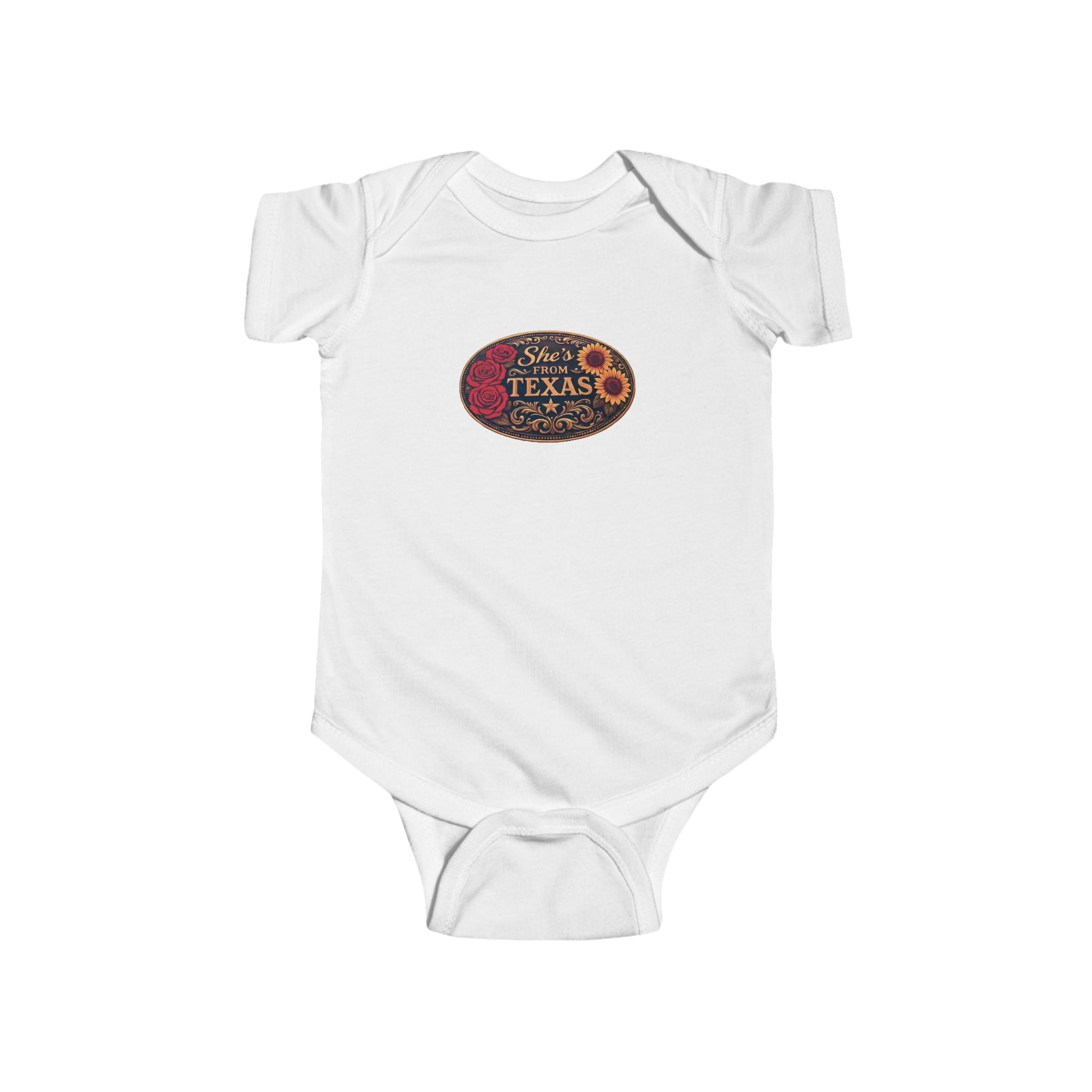 SHE'S FROM TEXAS INFANT BODY SUIT - RABBIT SKINS BABY ONESIE Kids clothes