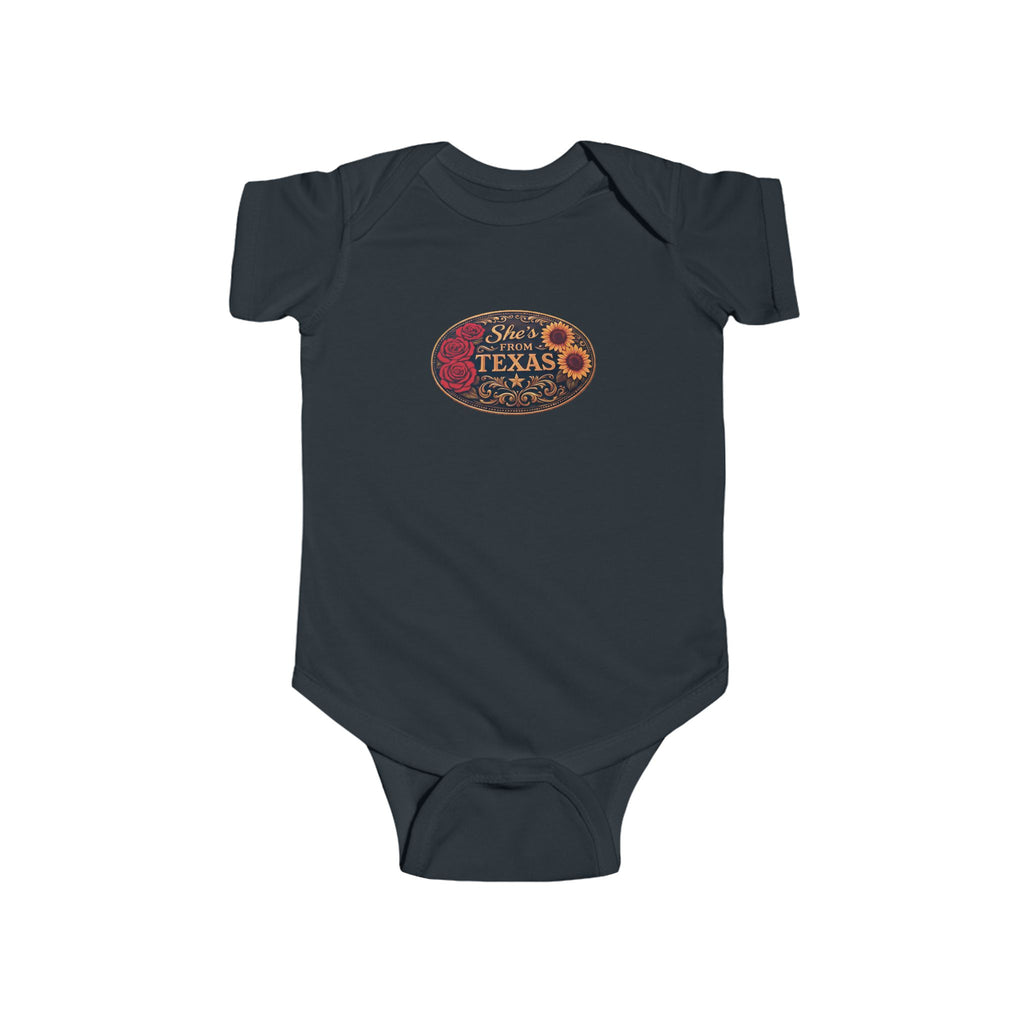 SHE'S FROM TEXAS INFANT BODY SUIT - RABBIT SKINS BABY ONESIE Kids clothes