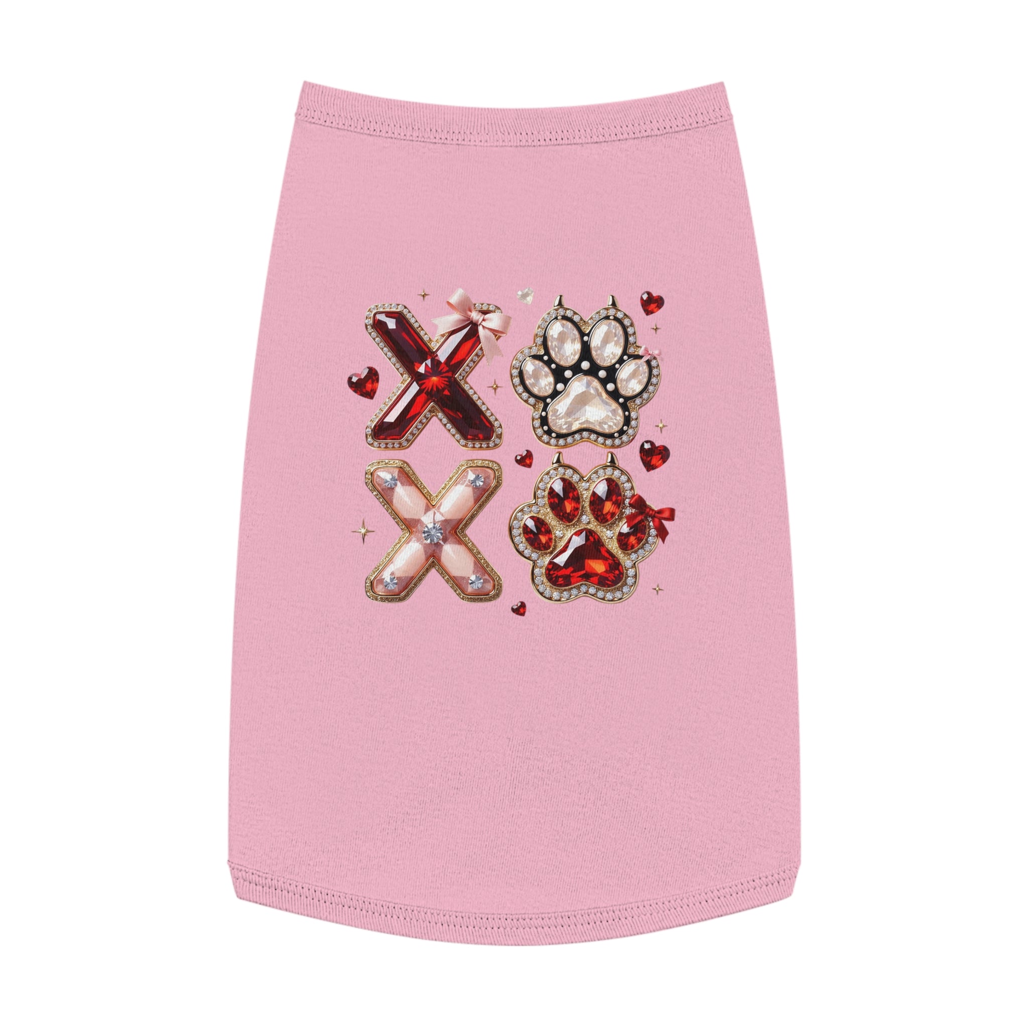 PET TANK TOP - SPARKLING PAW XOXO JEWEL DESIGN Pets