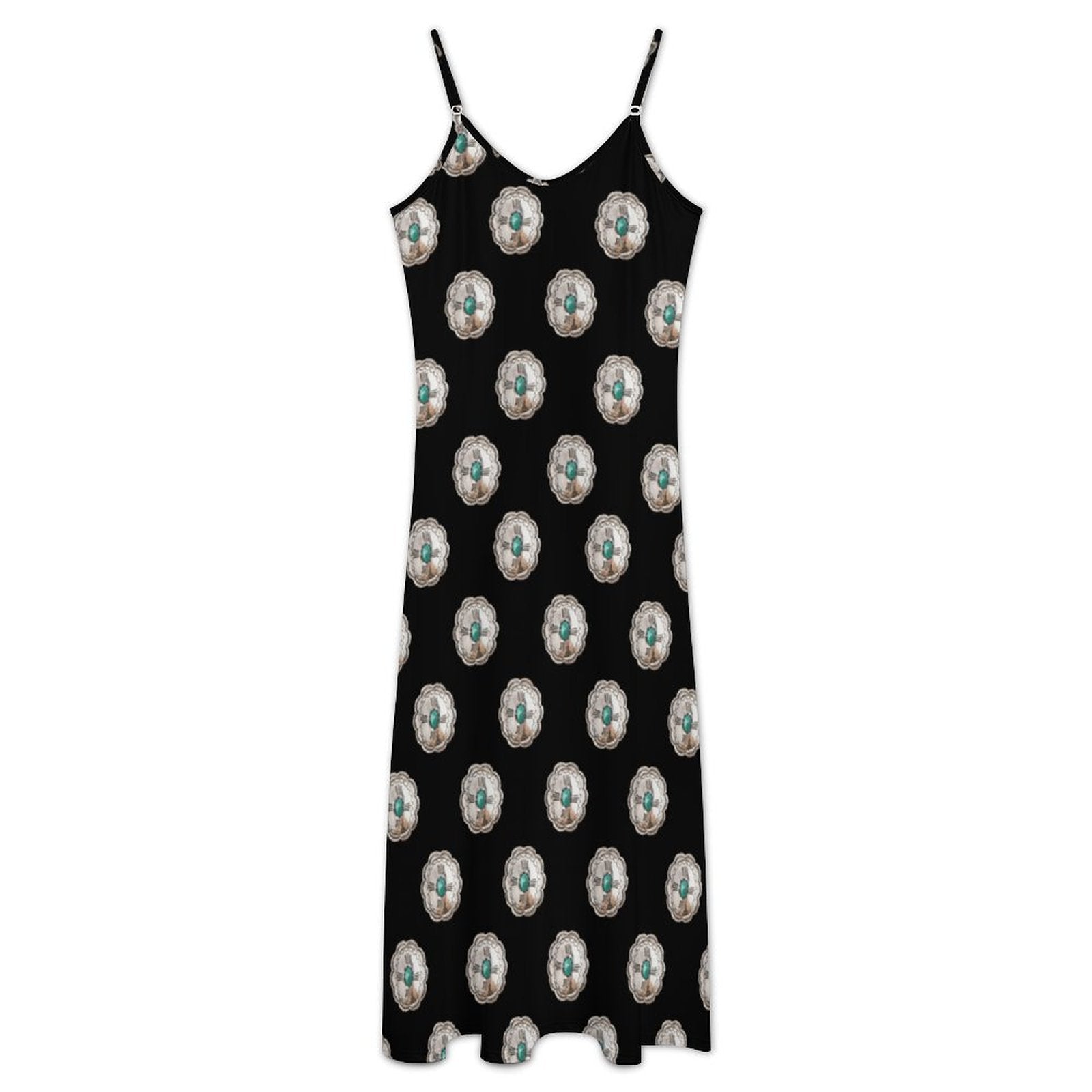 TURQUOISE SILVER CONCHO MAXI DRESS Dresses