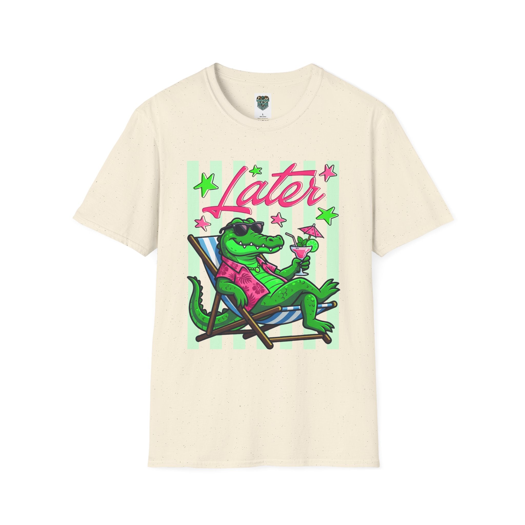 LATER ALLIGATOR TSHIRT - RELAXED ALLIGATOR LOUNGING GRAPHIC TEE T-Shirt
