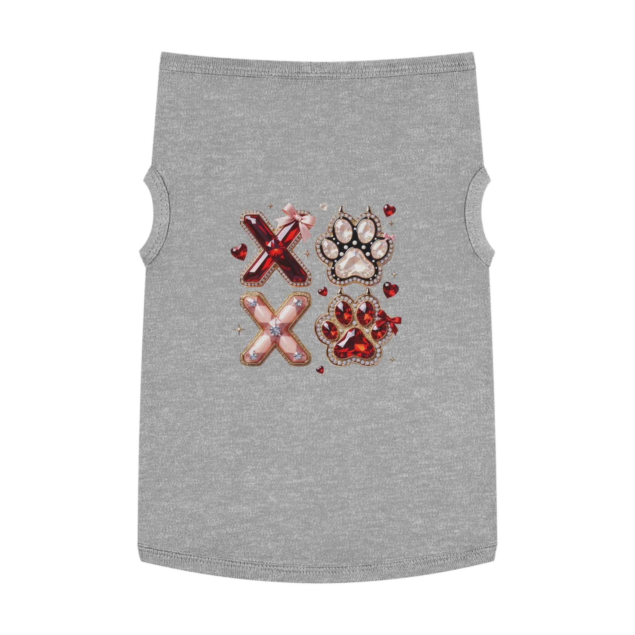 PET TANK TOP - SPARKLING PAW XOXO JEWEL DESIGN Pets
