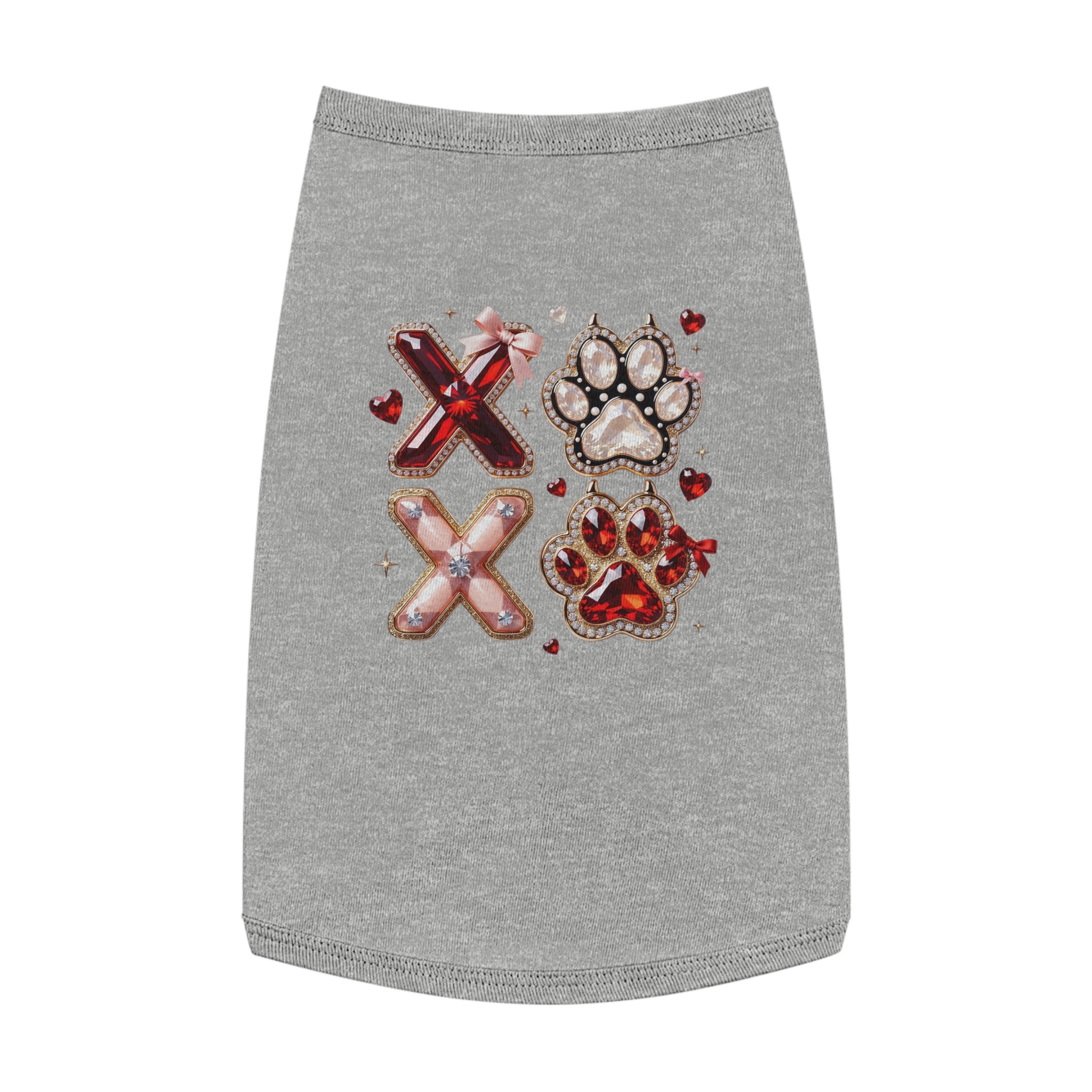 PET TANK TOP - SPARKLING PAW XOXO JEWEL DESIGN Pets