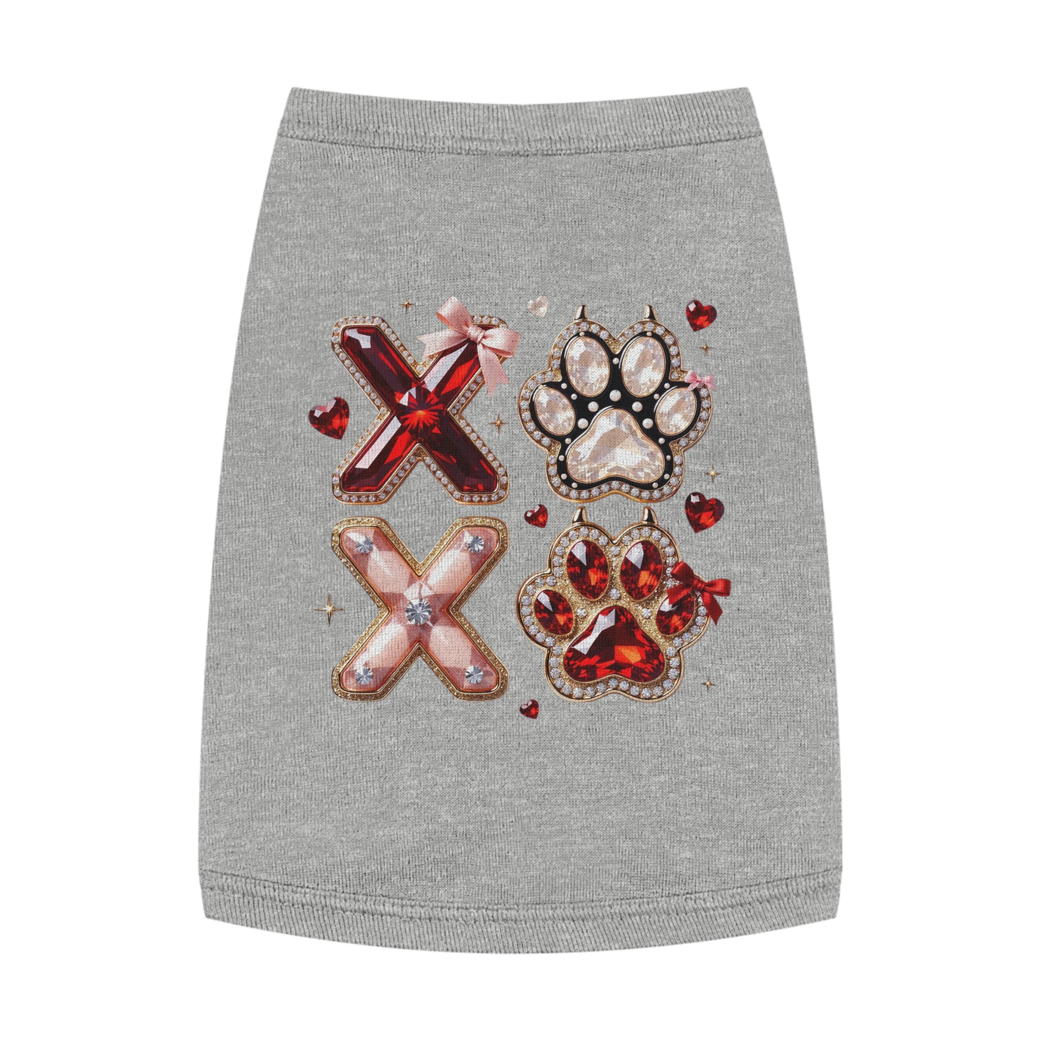 PET TANK TOP - SPARKLING PAW XOXO JEWEL DESIGN Pets