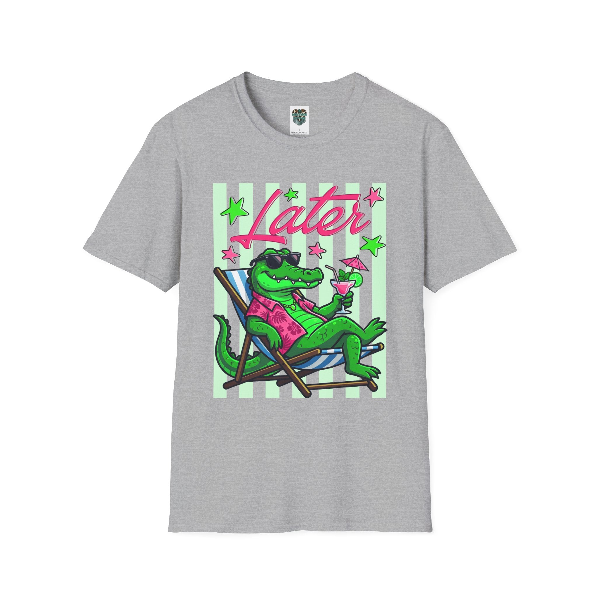 LATER ALLIGATOR TSHIRT - RELAXED ALLIGATOR LOUNGING GRAPHIC TEE T-Shirt
