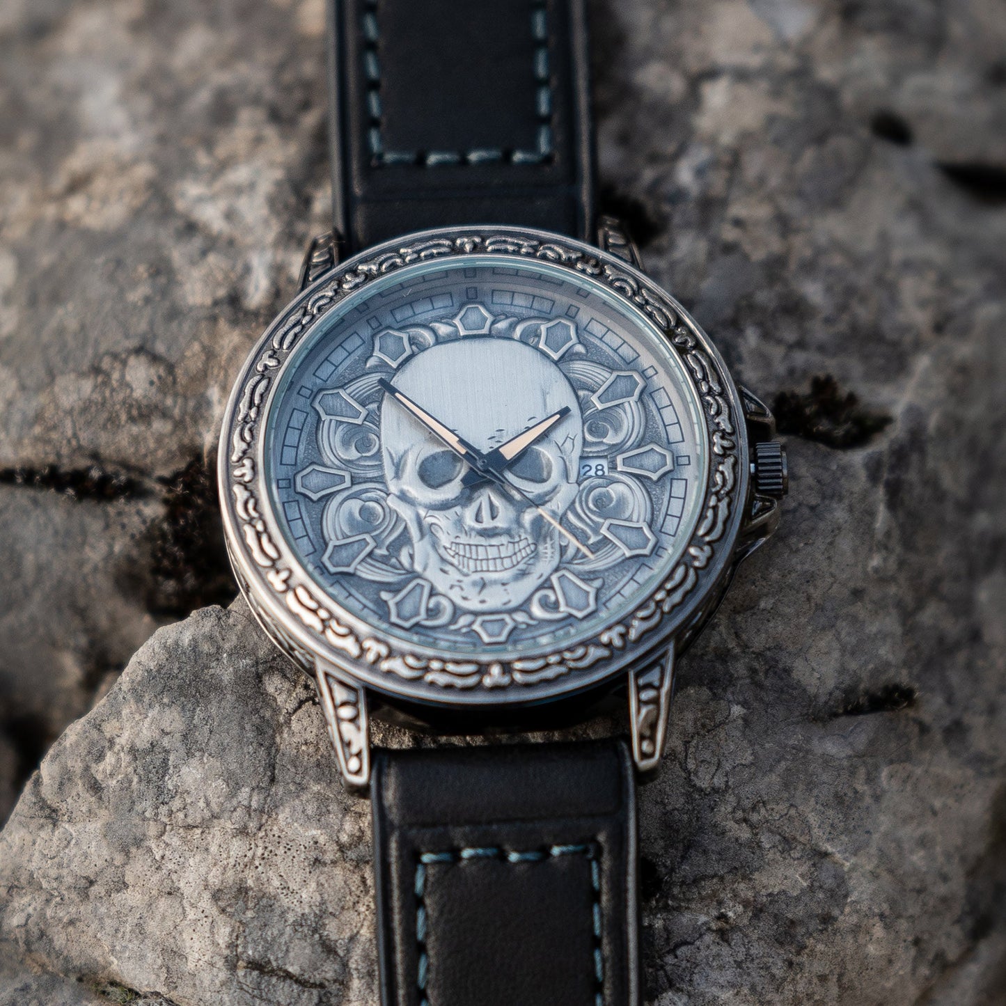 3D Carved Skull Unisex Watch