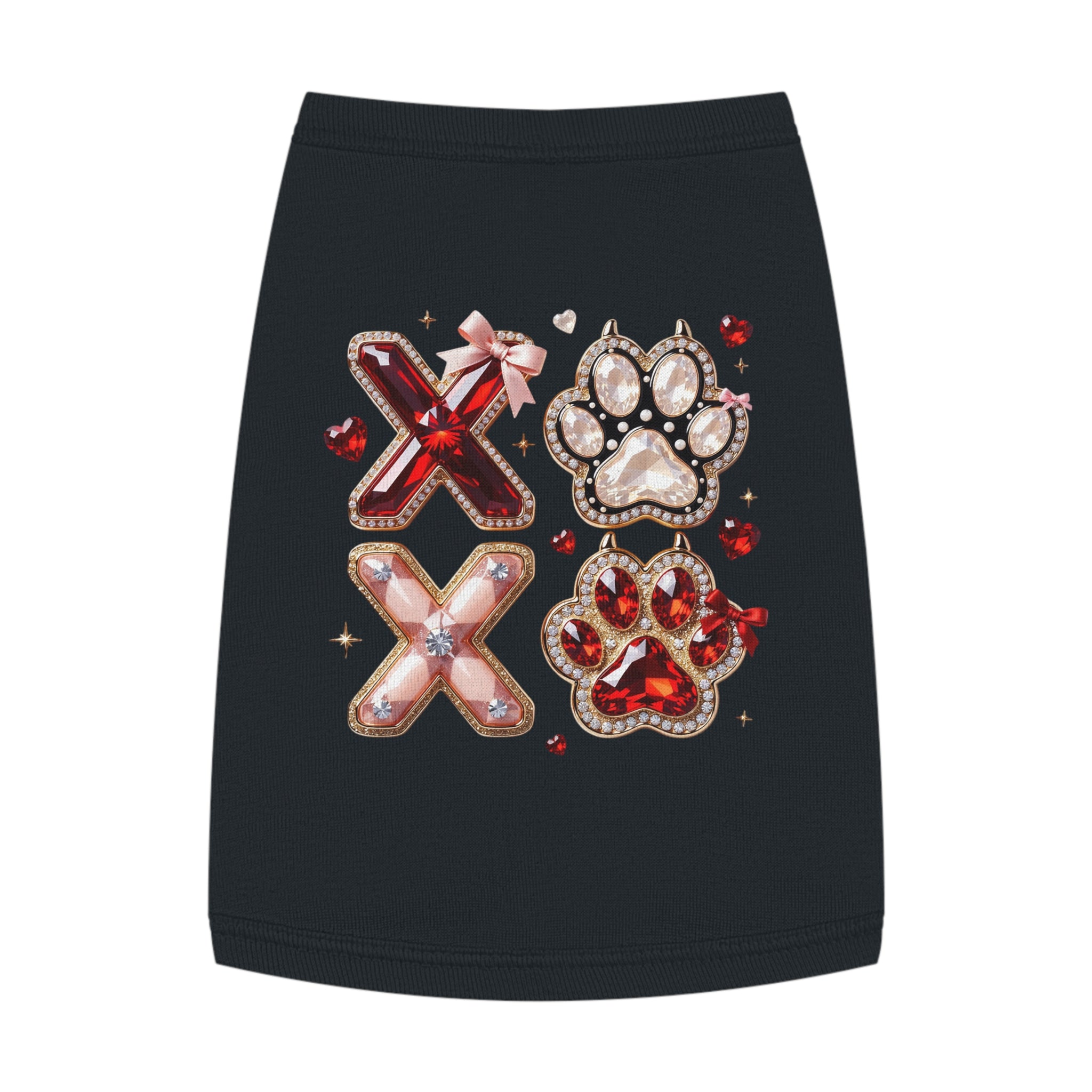 PET TANK TOP - SPARKLING PAW XOXO JEWEL DESIGN Pets
