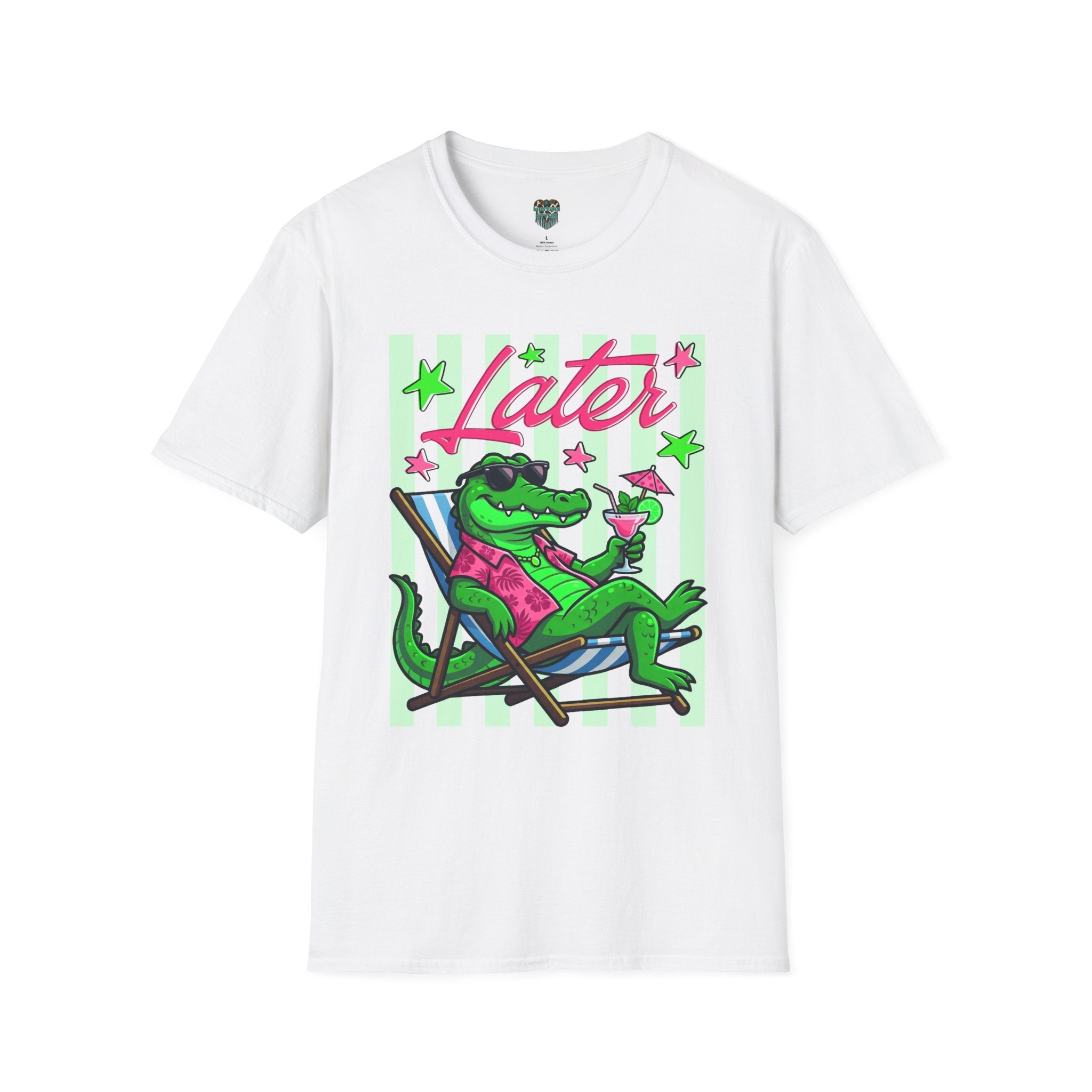 LATER ALLIGATOR TSHIRT - RELAXED ALLIGATOR LOUNGING GRAPHIC TEE T-Shirt