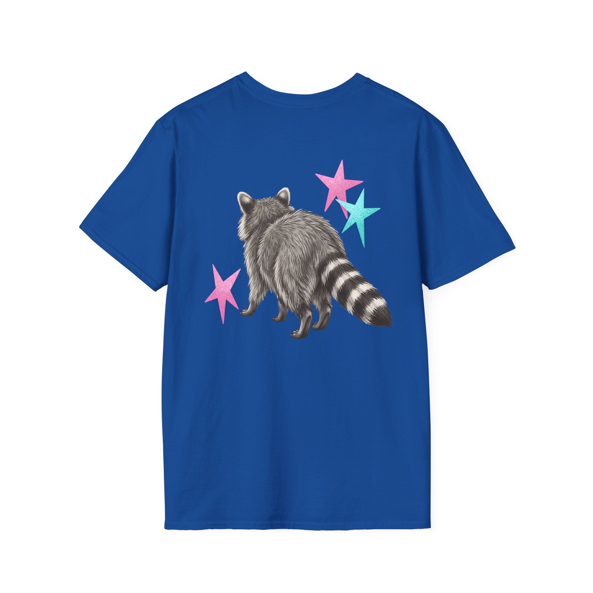 SEE YOU SOON, RACCOON TSHIRT - RETRO STARS GRAPHIC TEE (FRONT AND BACK) T-Shirt