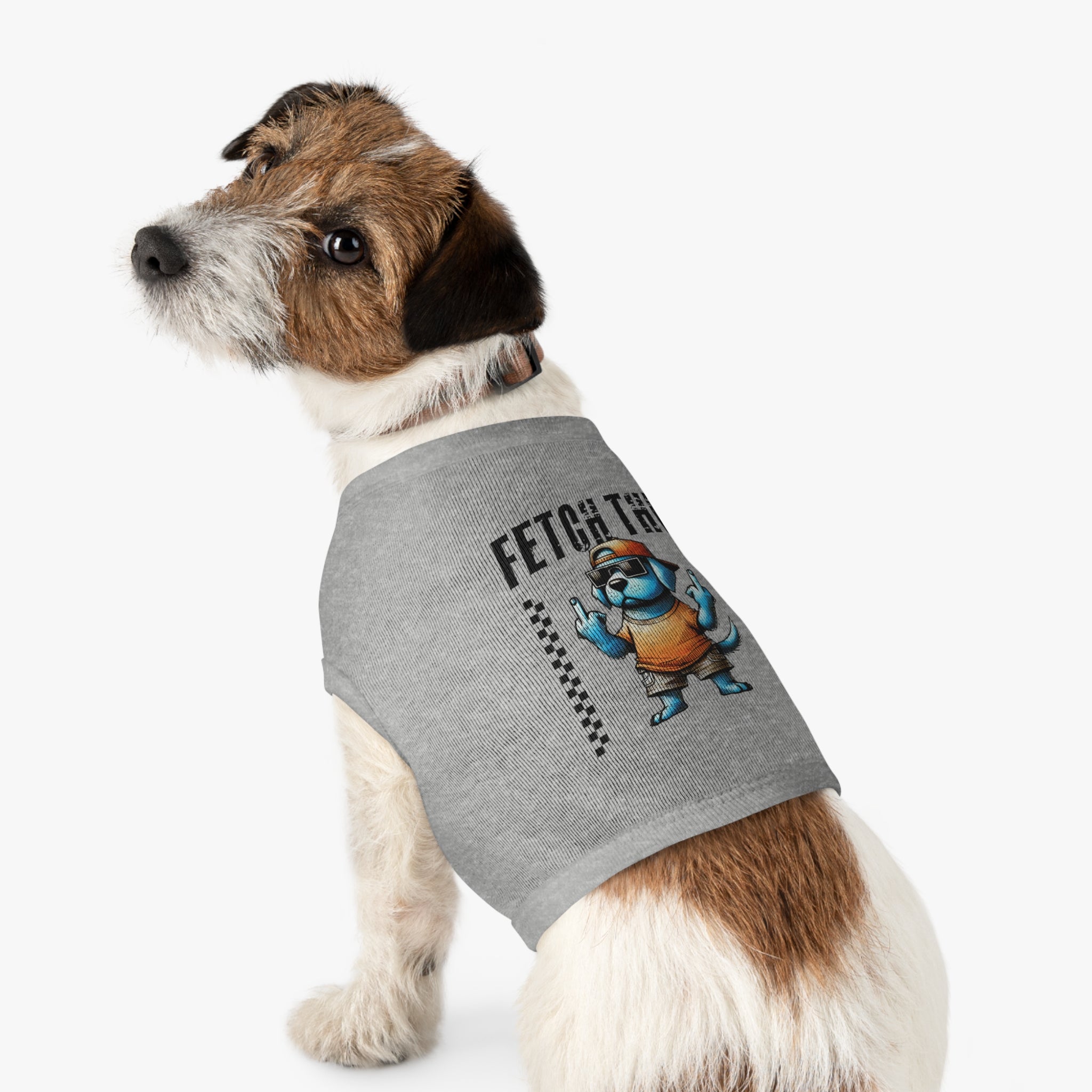 FETCH THIS DOG TANK TOP - FUNNY GRUMPY PUP PET SHIRT Pets