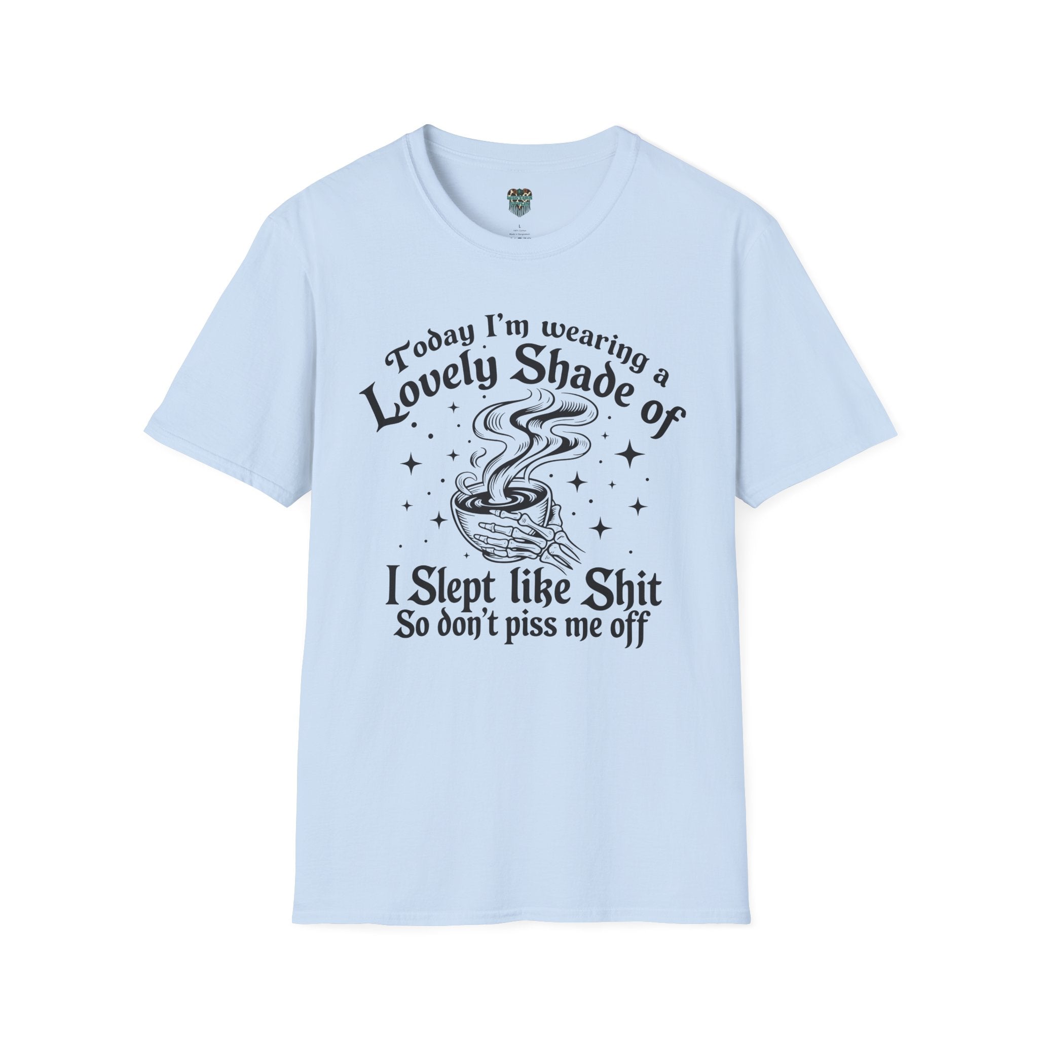 FUNNY COFFEE TSHIRT - "I SLEPT LIKE SHIT" RETRO WITCHY CUSTOM GRAPHIC TSHIRT T-Shirt