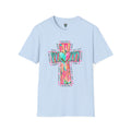 MOM CROSS TEE - COLORFUL HEART AND FAITH GRAPHIC T-Shirt