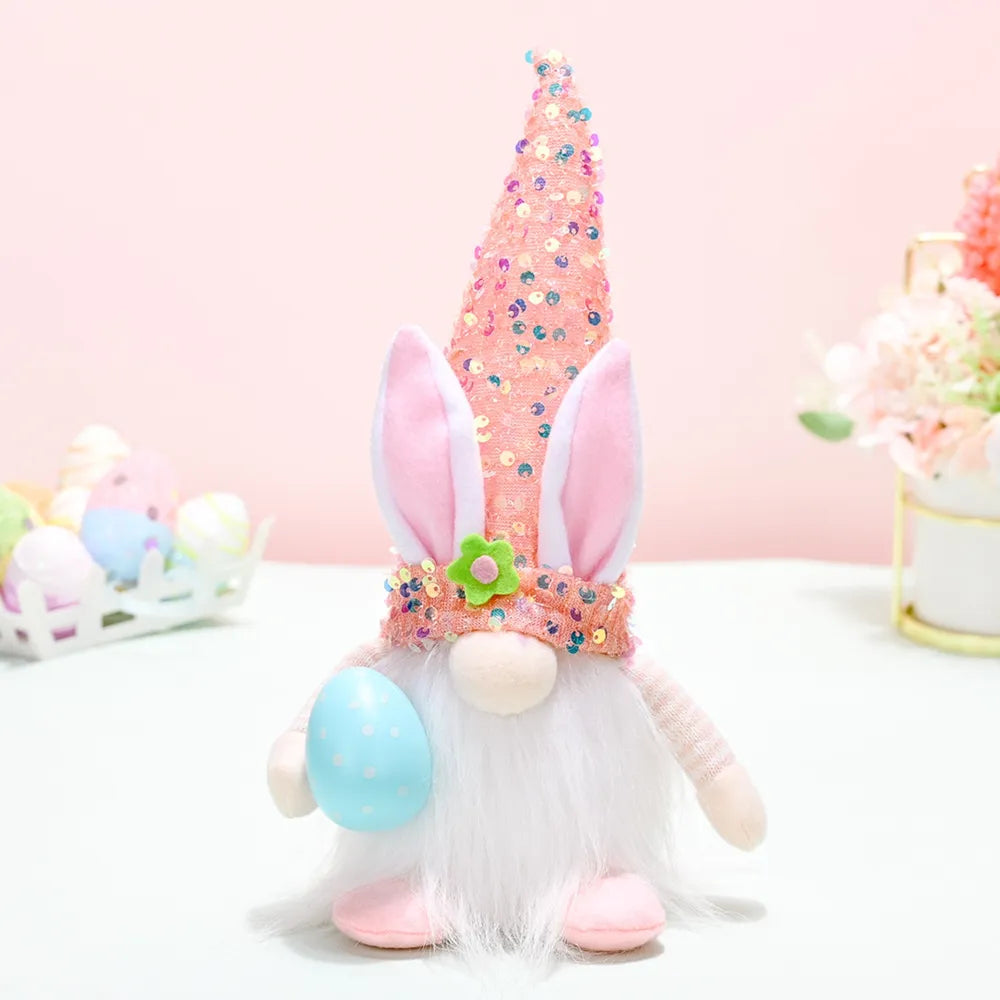 EASTER SEQUIN POINTED HAT GNOME home decor