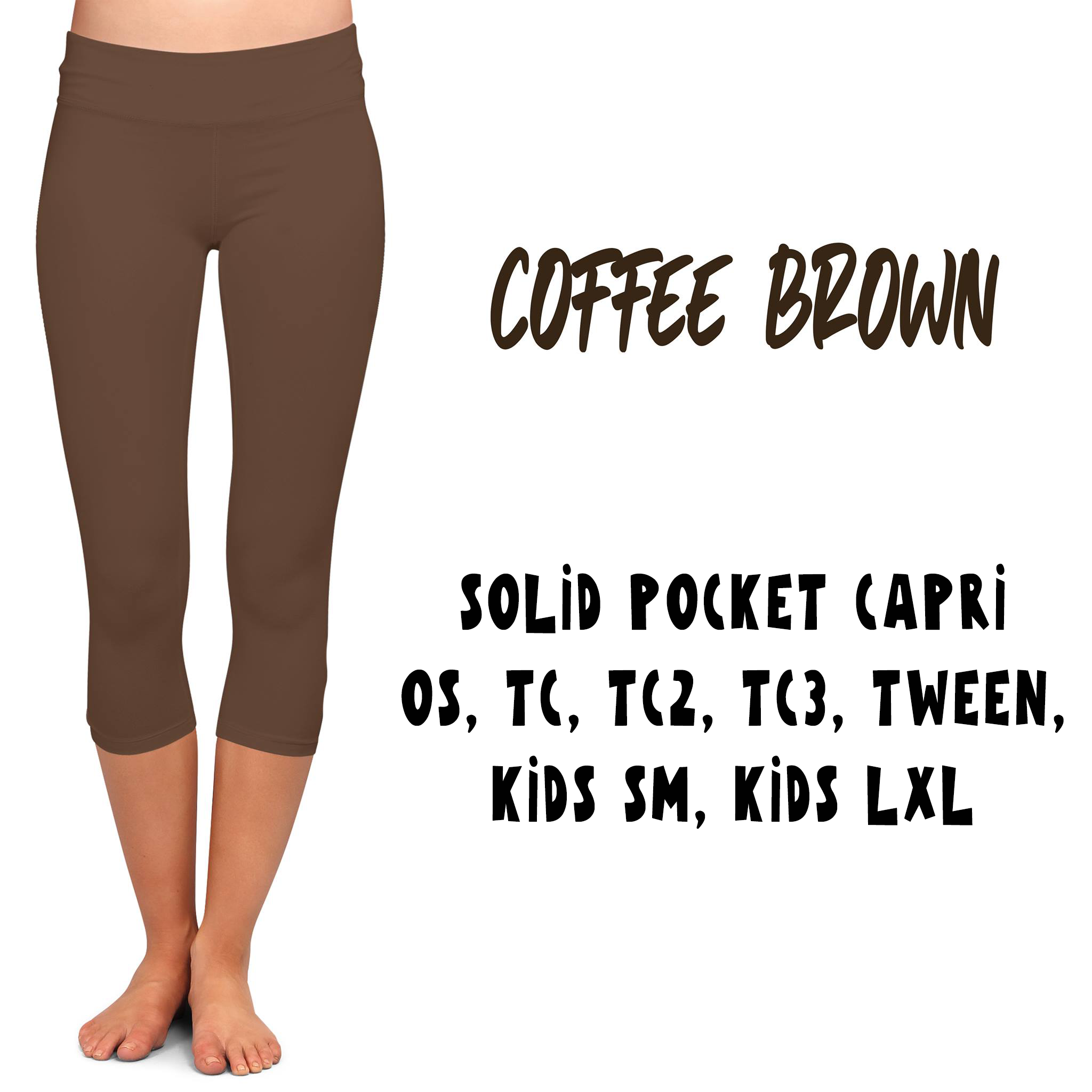 BROWN- POCKET CAPRI- 2 OPTIONS capri
