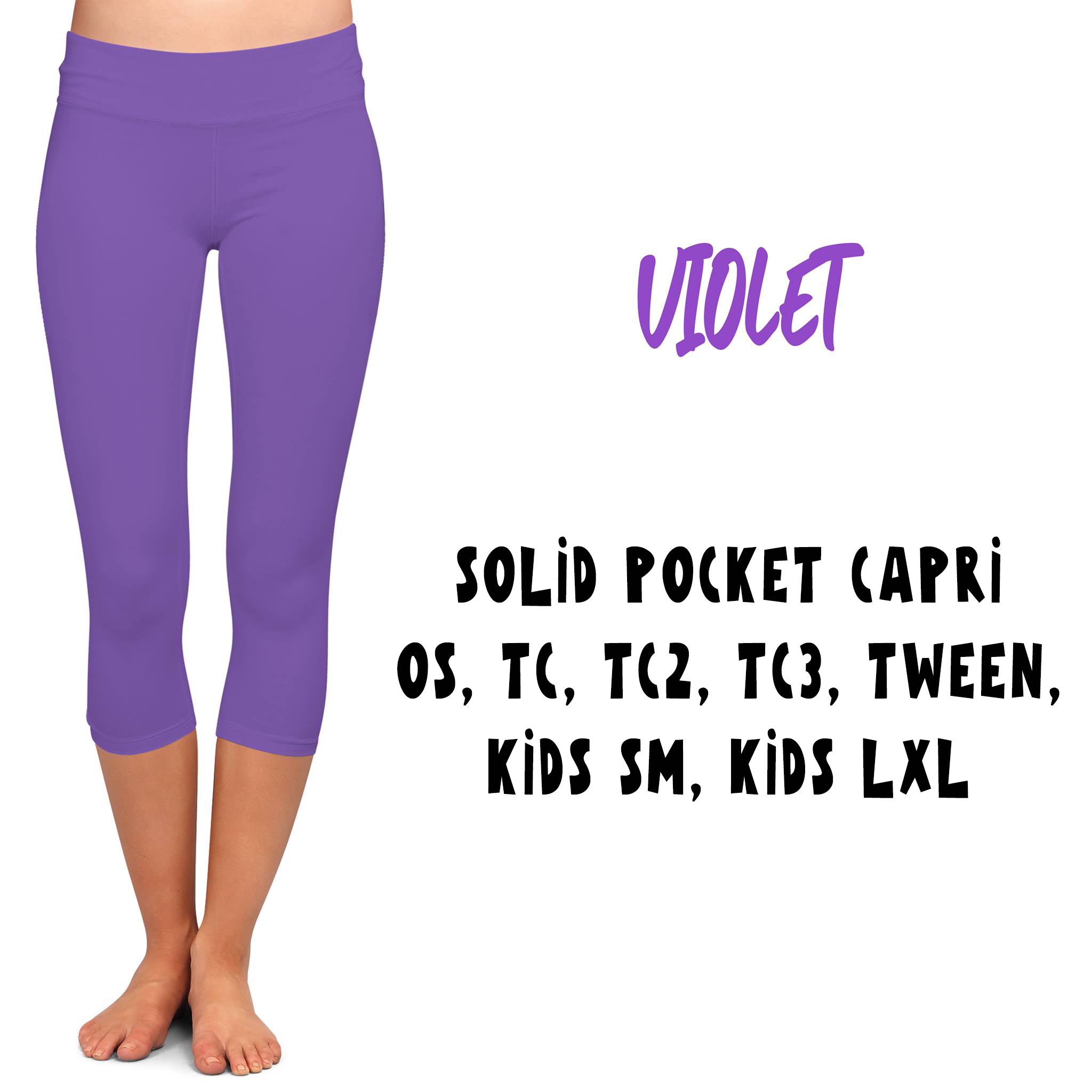 VIOLET- POCKET CAPRI- 2 OPTIONS capri