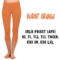 BURNT ORANGE- POCKET CAPRI- 2 OPTIONS capri