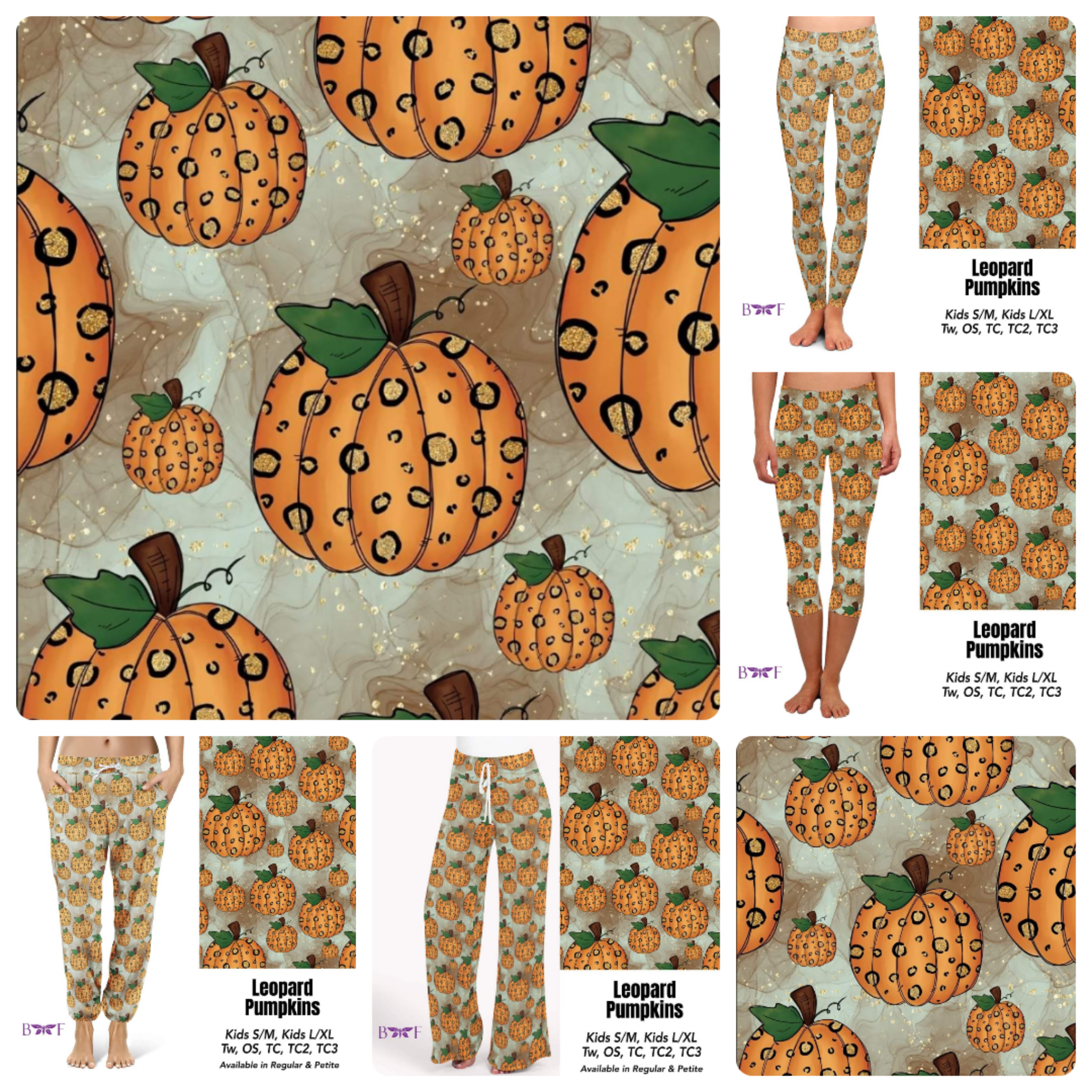 Leopard Pumpkin Leggings with pockets
