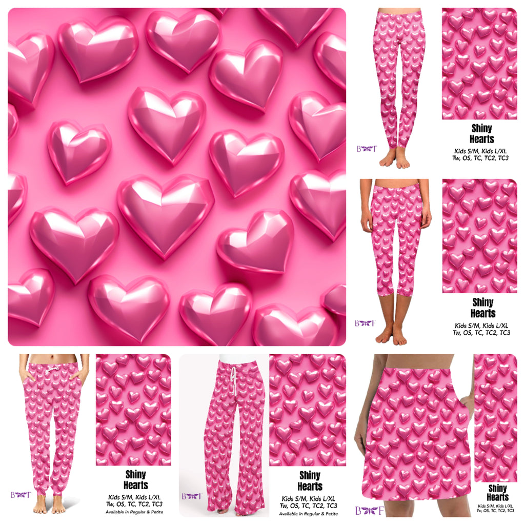 Shiny Hearts capris with pockets