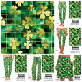 Alcohol Ink Shamrocks capris and skorts with pockets