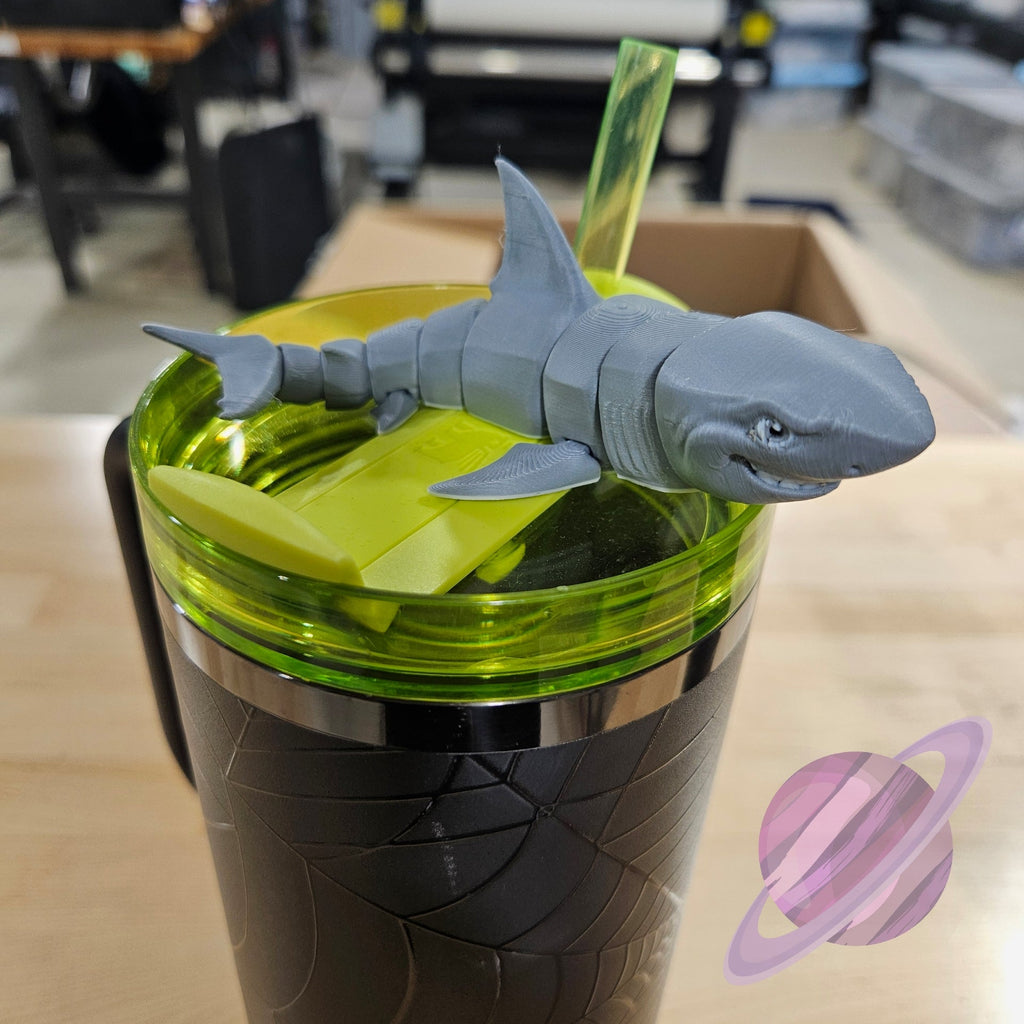 GREAT REEF SHARK-3D PRINTED STRAW BUDDY straw buddy