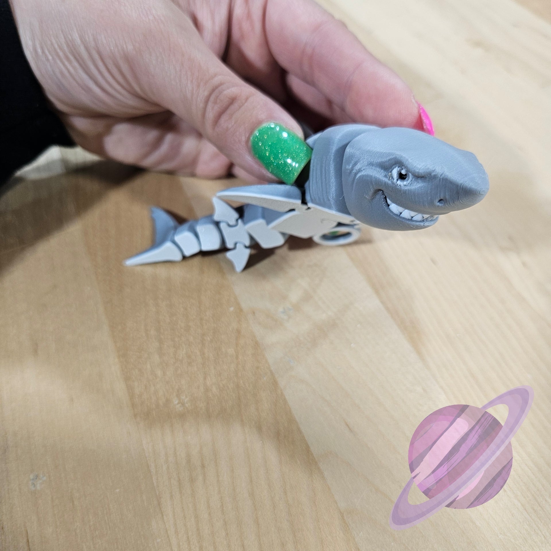 GREAT REEF SHARK-3D PRINTED STRAW BUDDY straw buddy