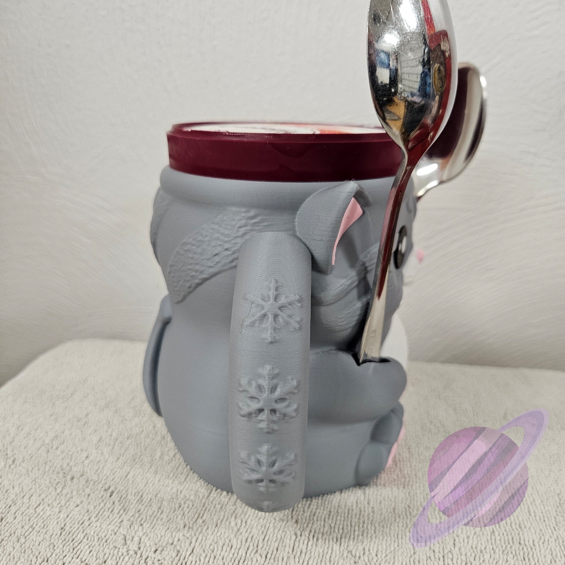 CUDDLES THE CAT- 3D PRINTED ICE CREAM PINT HOLDER