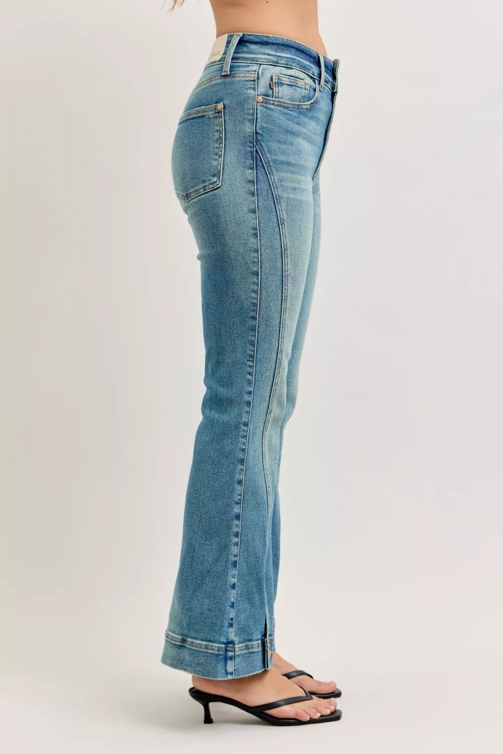JUDY BLUE HIGH WAIST VINTAGE WASH FLARE JEANS Judy Blue Denim
