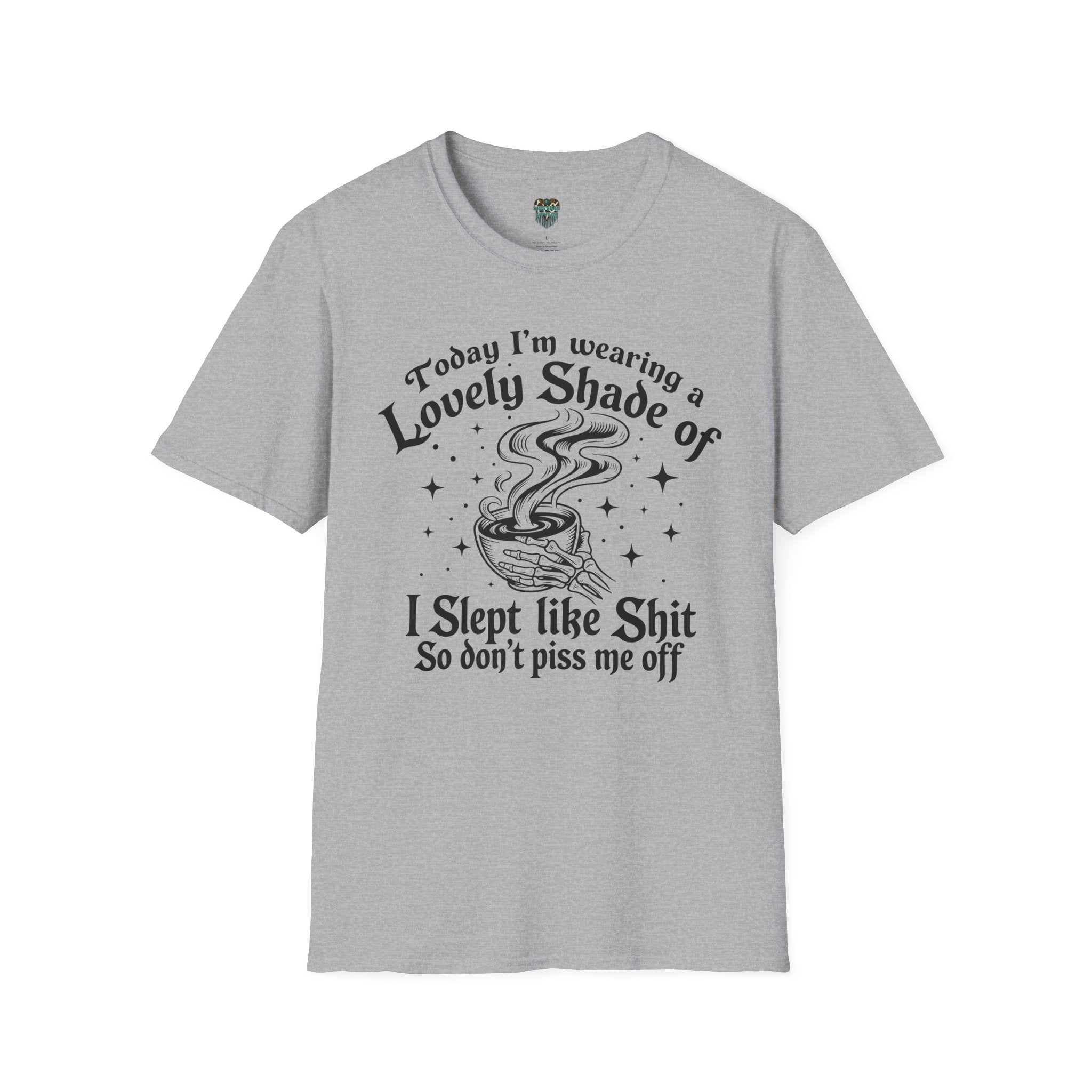 FUNNY COFFEE TSHIRT - "I SLEPT LIKE SHIT" RETRO WITCHY CUSTOM GRAPHIC TSHIRT T-Shirt