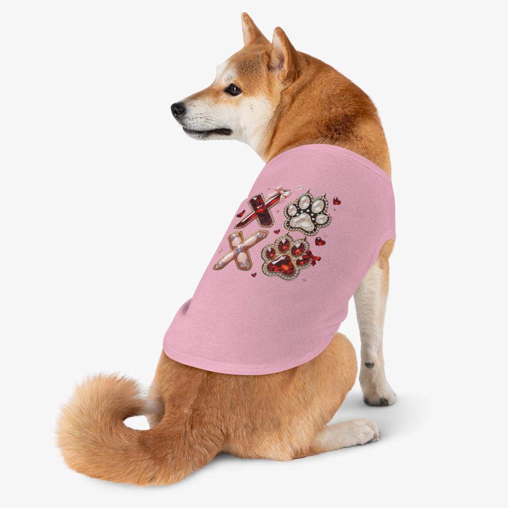 PET TANK TOP - SPARKLING PAW XOXO JEWEL DESIGN Pets