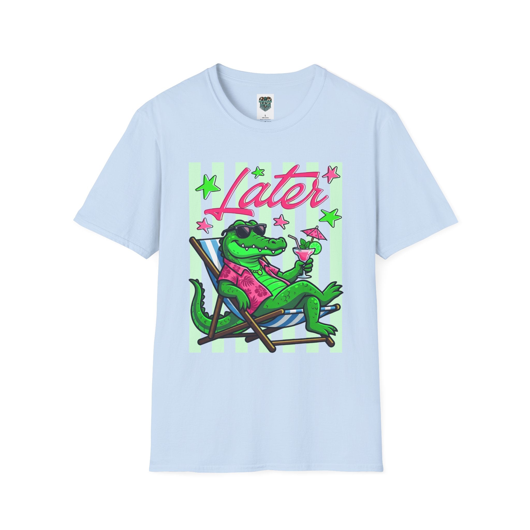 LATER ALLIGATOR TSHIRT - RELAXED ALLIGATOR LOUNGING GRAPHIC TEE T-Shirt