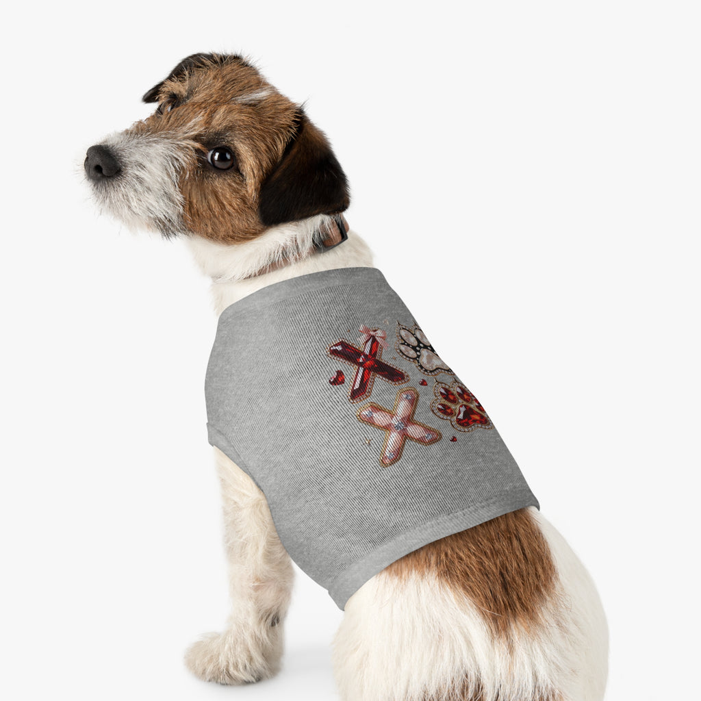 PET TANK TOP - SPARKLING PAW XOXO JEWEL DESIGN Pets