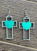 CROSS 3D printed earrings