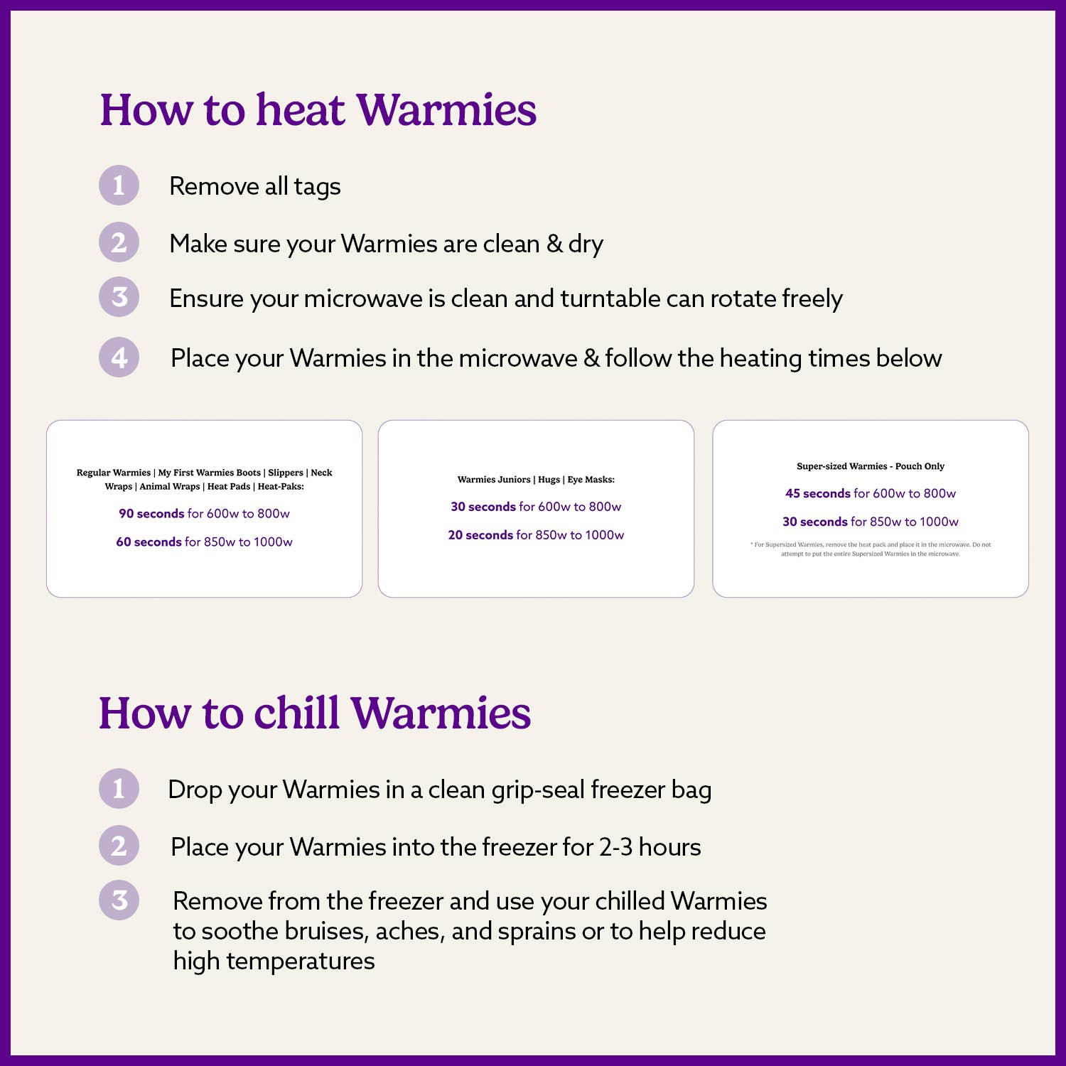 JUNIOR SIZE BEE WARMIES Warmies