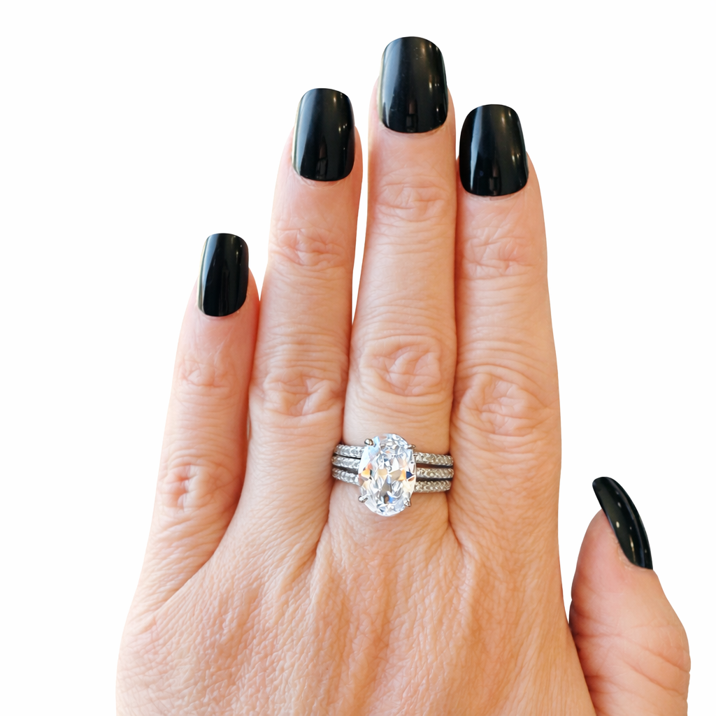 AVELINE OVAL LUXE 3-PIECE RING SET RING