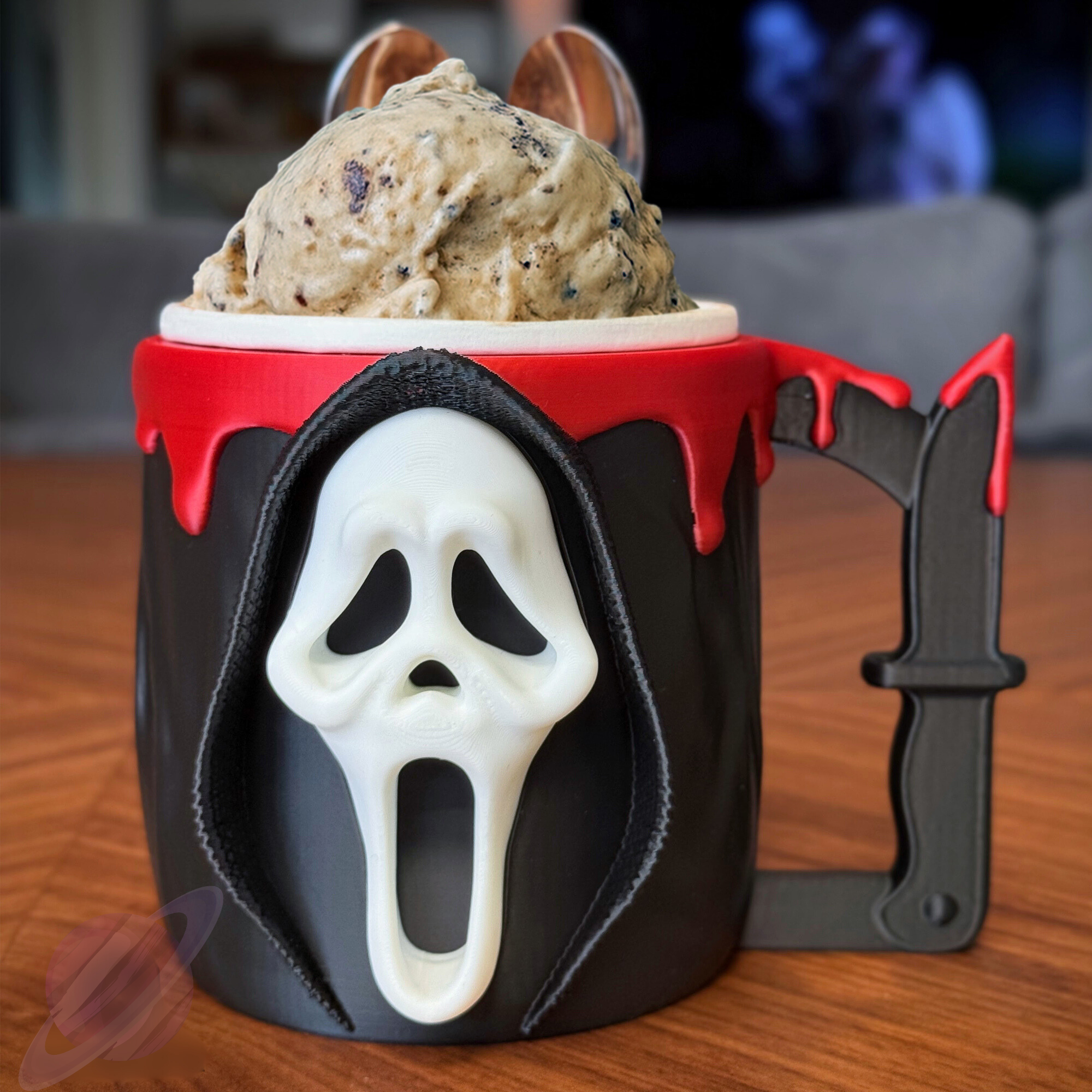 GF HORROR- 3D PRINTED ICE CREAM PINT HOLDER