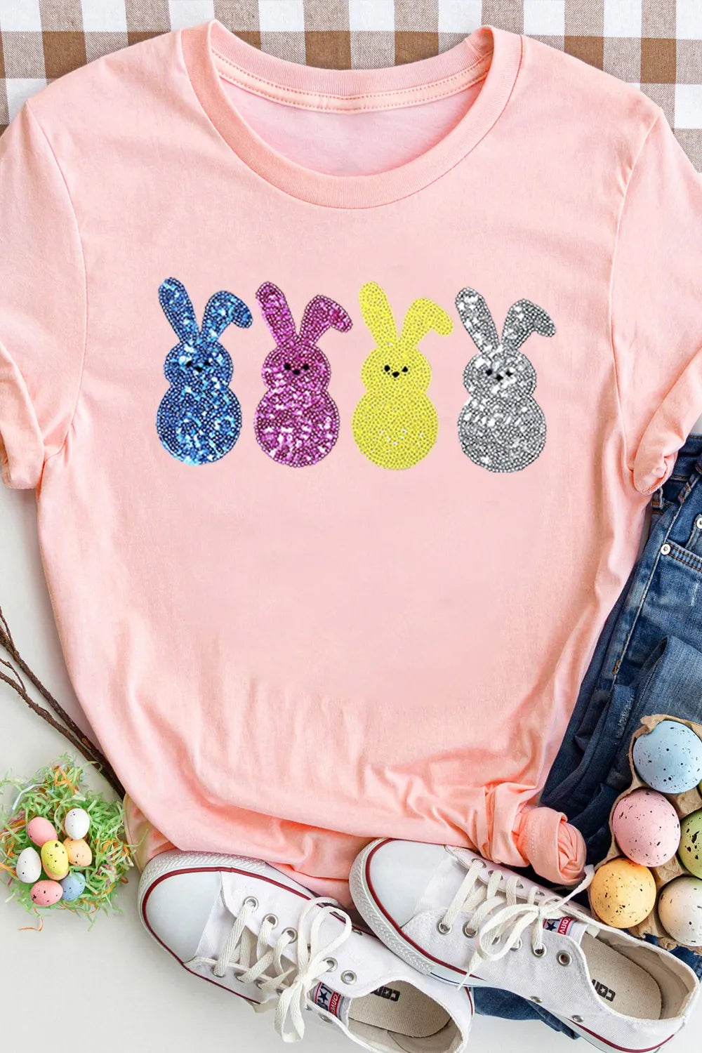SEQUIN BUNNY TSHIRT T-Shirt