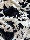 BLACK AND WHITE COW PRINT SUPER SOFT PLUSH BLANKET Blanket