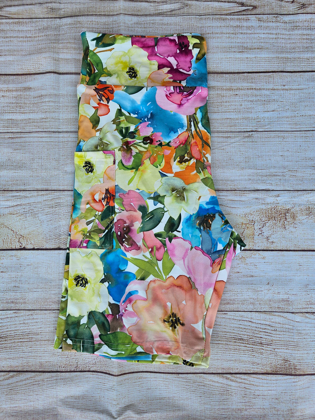 Spring Floral # 1 bike shorts with pockets