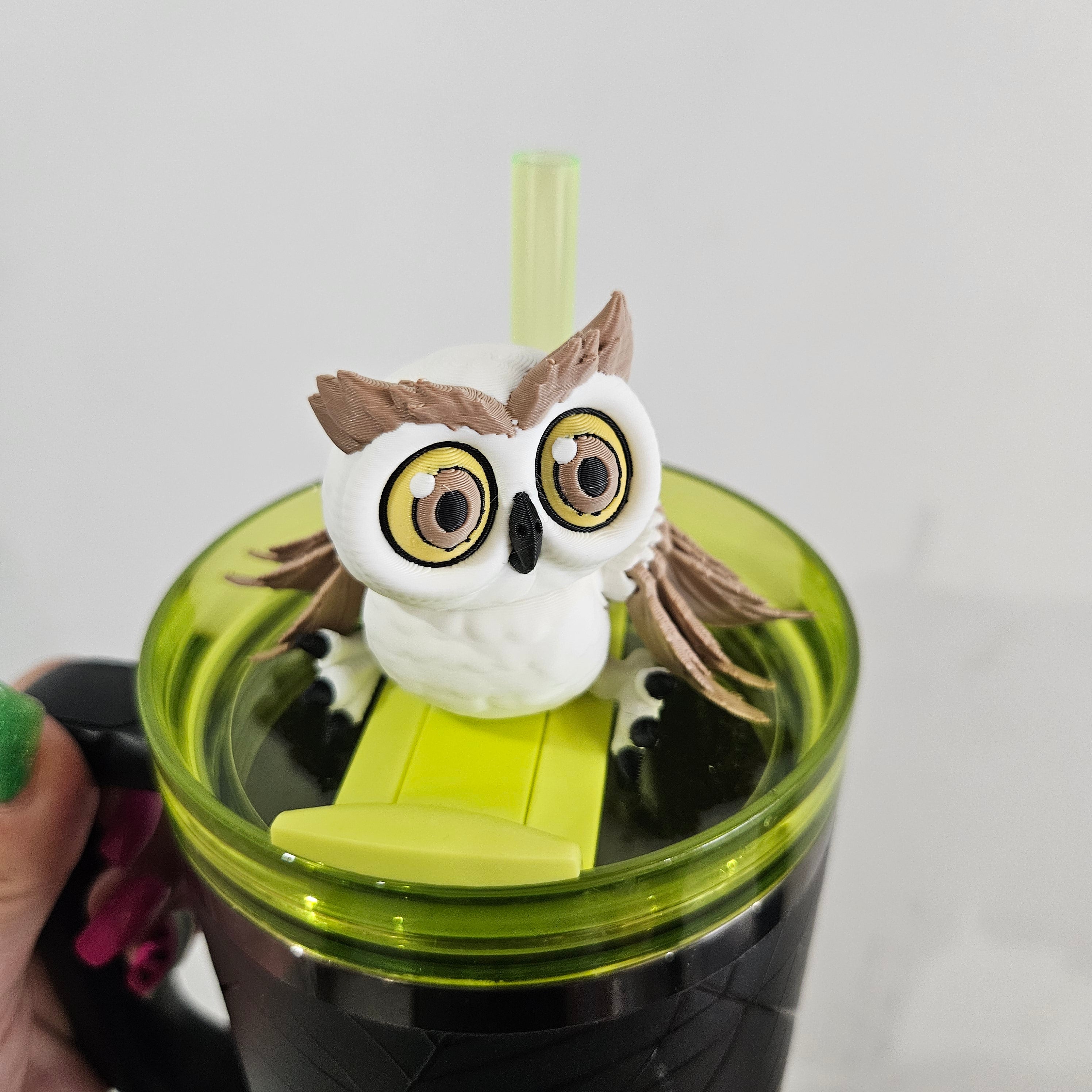 HOOT OWL-3D PRINTED STRAW BUDDY