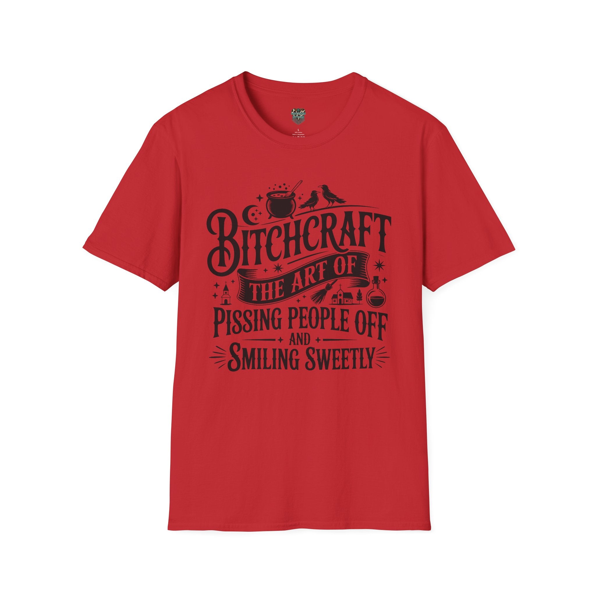BITCHCRAFT TSHIRT - THE ART OF PISSING PEOPLE OFF AND SMILING SWEETLY GRAPHIC TEE T-Shirt