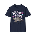 SEE YOU SOON, RACCOON TSHIRT - RETRO STARS GRAPHIC TEE (FRONT AND BACK) T-Shirt