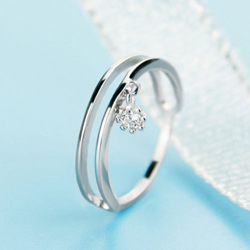 925 Sterling Silver Double Layered Ring