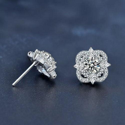 .925 STERLING SILVER MOISSANITE STUD EARRINGS Earrings