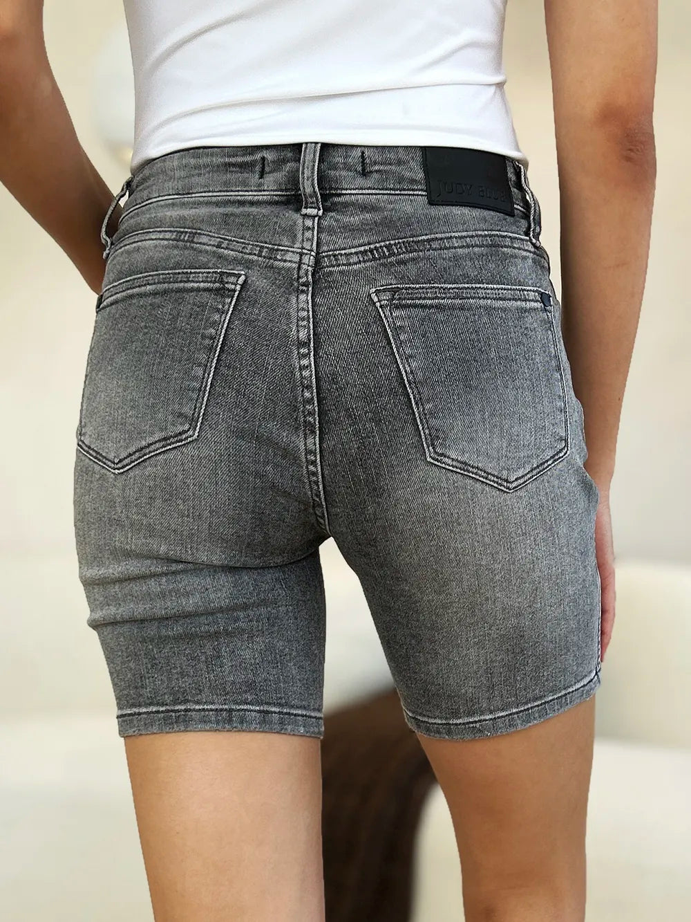 JUDY BLUE HIGH WAIST WASHED DENIM SHORTS Judy Blue Denim