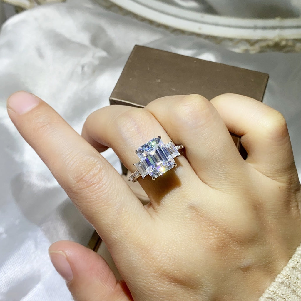 5 CARAT MOISSANITE .925 STERLING SILVER RING RINGS